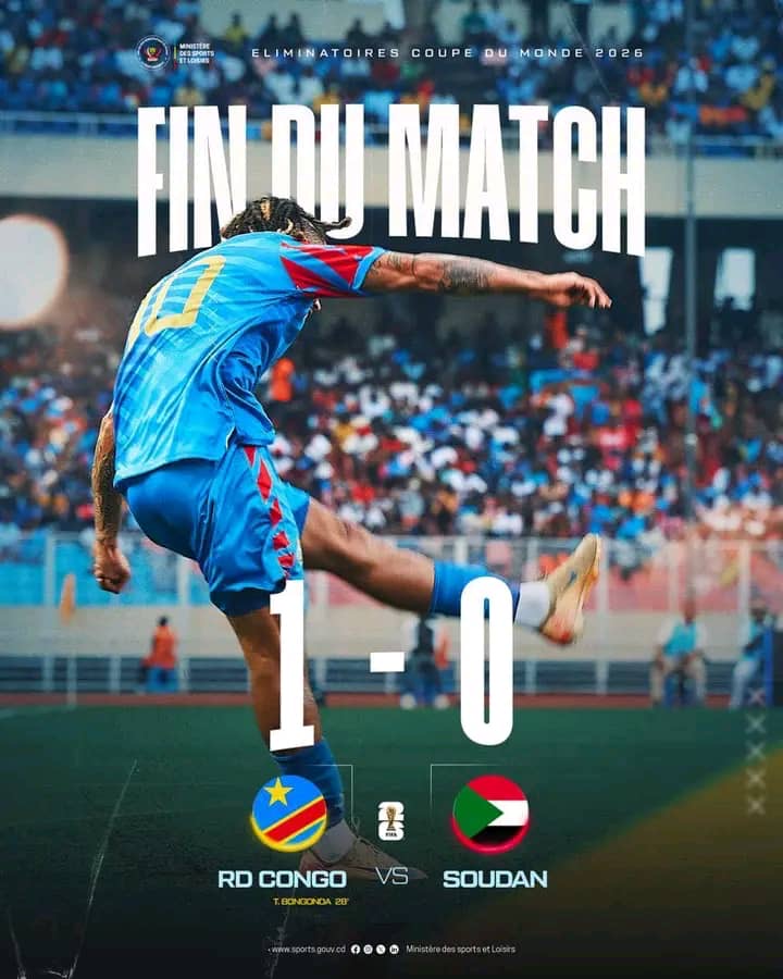 Mondial 2026 : la RDC dompte le Soudan 1-0 et s’offre le Cameroun au barrage
