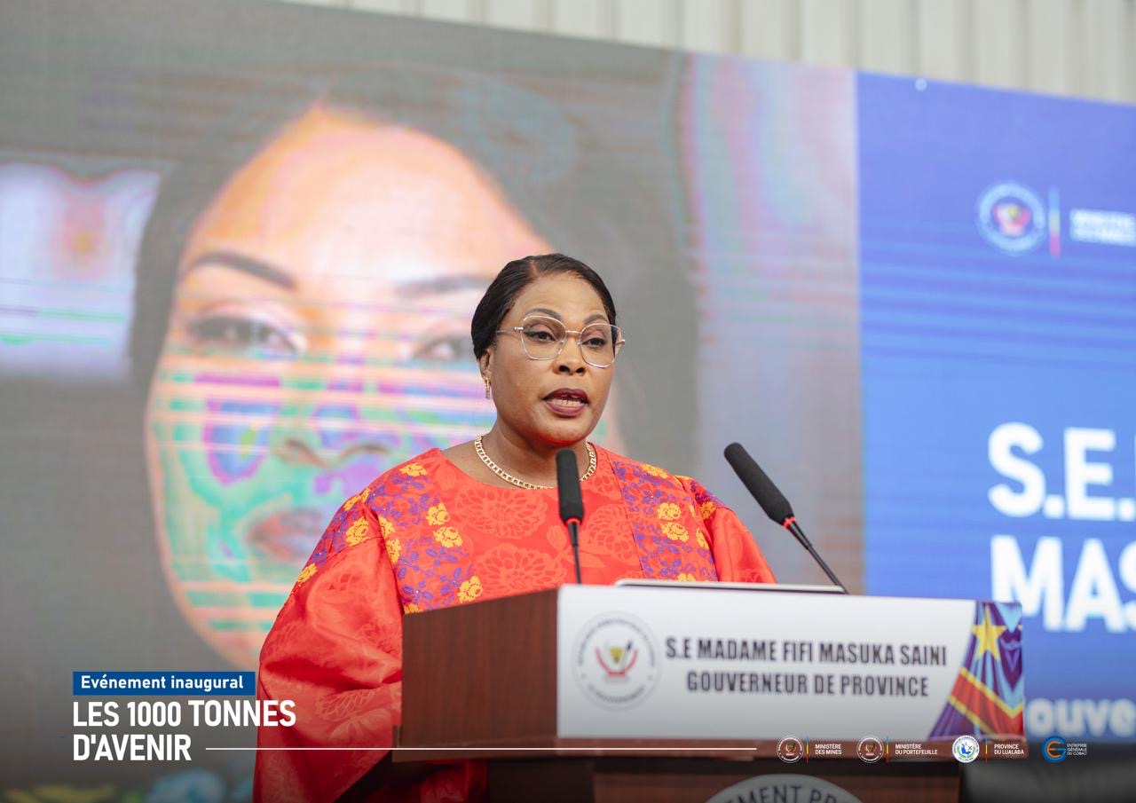 Kolwezi : L’Entreprise Générale du Cobalt inaugure sa première production de 1 000 tonnes de cobalt artisanal en présence de la Gouverneure Fifi Masuka Saini