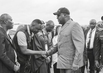 Kwilu : accueil du Président de la République à Kikwit, présence remarquée du DG de la SNEL Teddy Lwamba