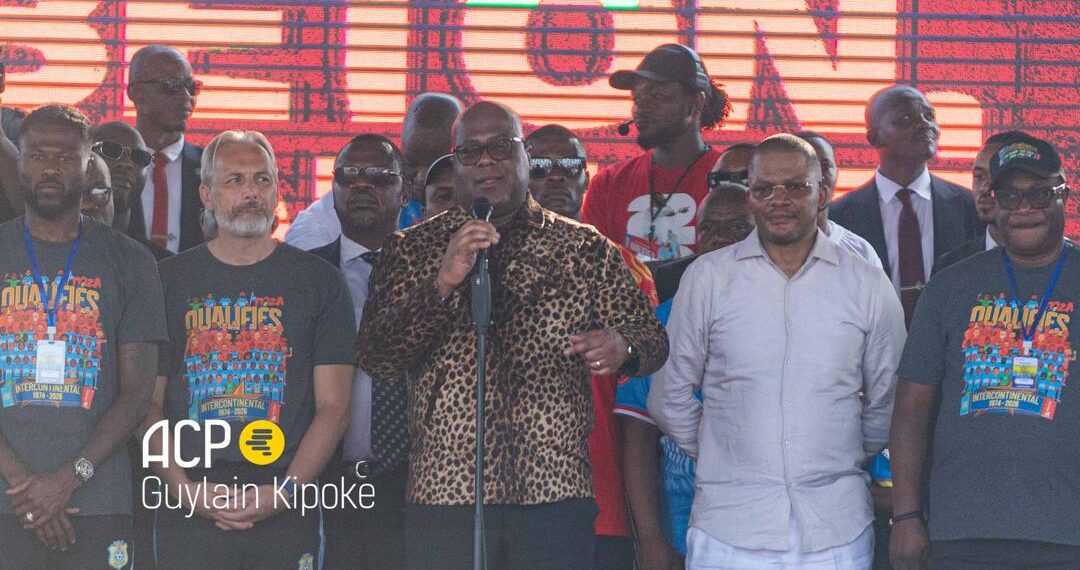 Accueil des Léopards : « Le Congo a regagné sa place » dixit Félix Tshisekedi qui couvre les Léopards de promesses et d’honneurs