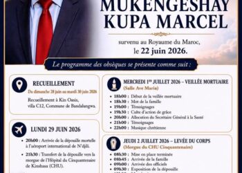 Obsèques du Dr Mukengeshay Kupa Marcel : famille, proches et autorités attendus pour un dernier adieu