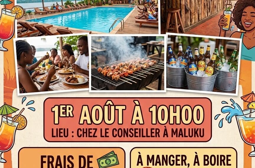 Maluku s’apprête à vibrer au rythme d’une journée de détente géante : piscine, grillades et boissons à volonté au programme