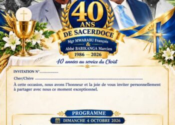 Abbés François Mwarabu et Marcien Babikanga : 40 ans de sacerdoce et un appel à la maturité de l’Église locale
