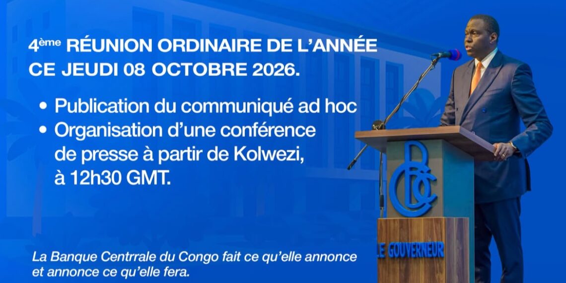 BCC : le Comité de politique monétaire se réunit ce jeudi à Kolwezi